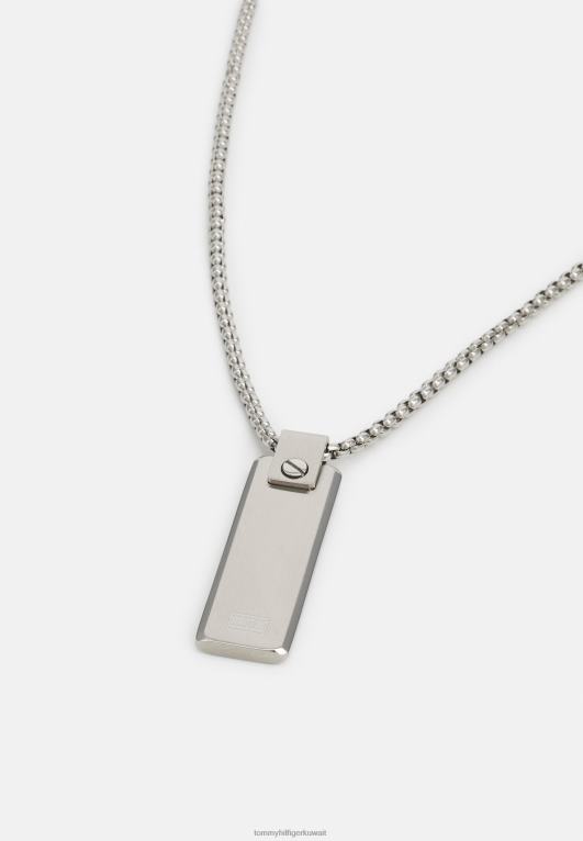 فضية اللون Tommy Hilfiger مسامير قلادة الأسرة 446445668