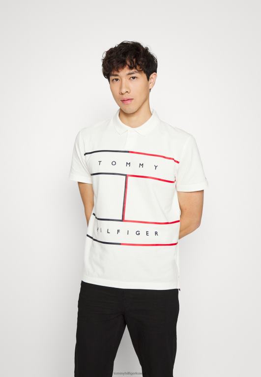 بيج فاتح Tommy Hilfiger قميص بولو العلم الكبير 446445711