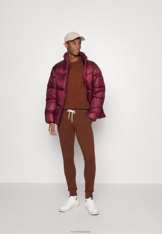 البني التراثي Tommy Hilfiger البلوز الرقبة الطاقم 446445717