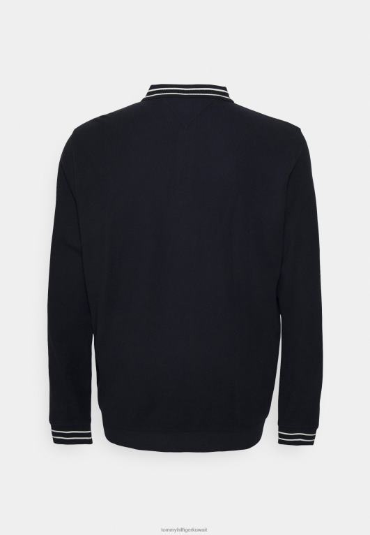 سماء الصحراء Tommy Hilfiger قميص بولو بشعار متوسط ​​الوزن 446445728