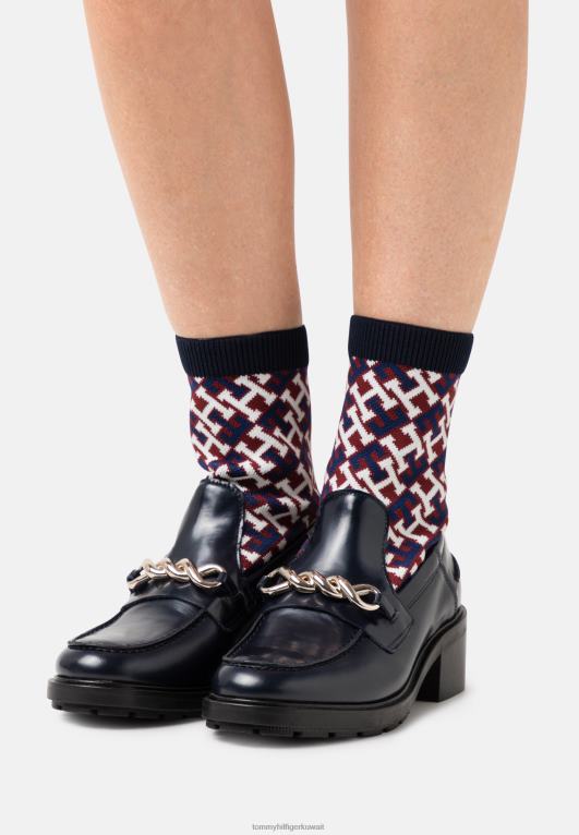 سماء الصحراء Tommy Hilfiger حذاء مونوغرام بوتي كلاسيكي للكاحل 446445730