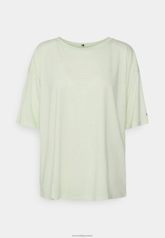 لهجة خضراء Tommy Hilfiger تي شيرت مطبوع مريح 446445734