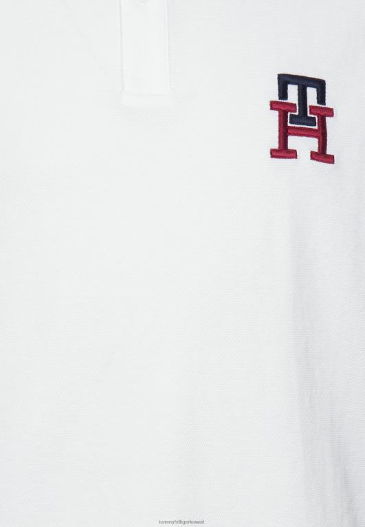 أبيض Tommy Hilfiger قميص بولو عادي مونوغرام 446445737