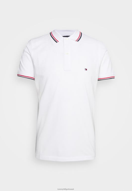 أبيض Tommy Hilfiger قميص بولو بفتحة مائلة 446445741