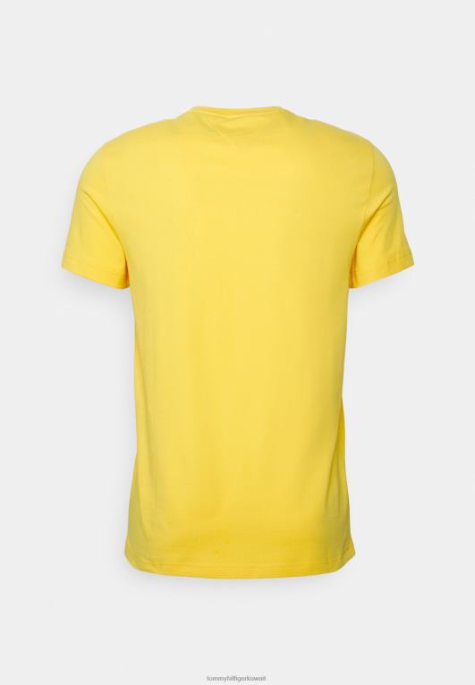 أصفر دافئ Tommy Hilfiger تيشيرت بطبعة شعار الماركة 446445750
