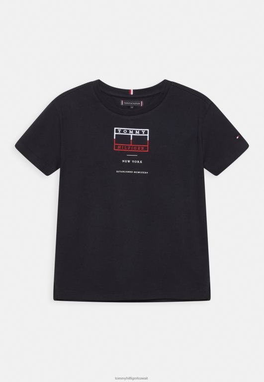 سماء الصحراء Tommy Hilfiger تي شيرت بطبعة علم مطرز 446445761