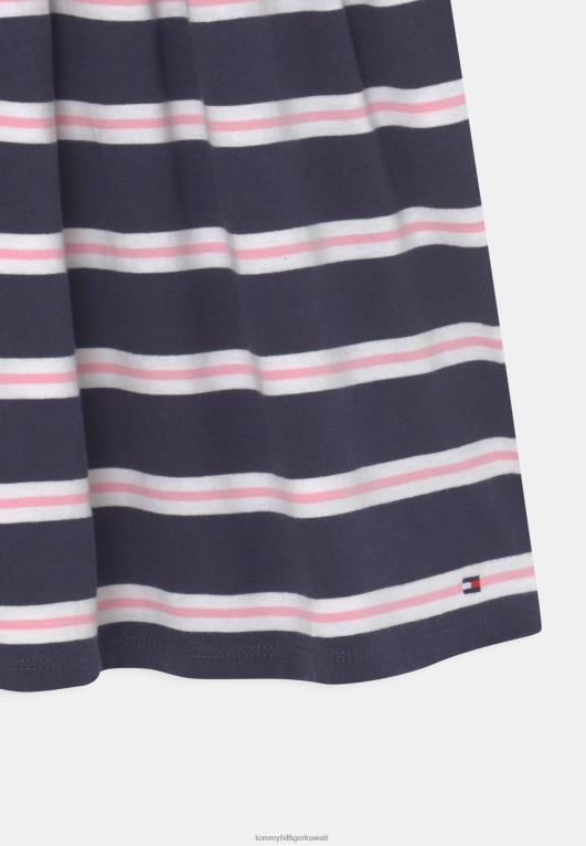 الشفق البحرية / الوردي الطازج Tommy Hilfiger فستان جيرسي مخطط مخطط، فستان جيرسي بلون الشفق البحري/الوردي الطازج 446445775