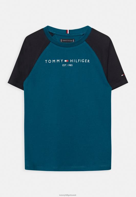 بنزين Tommy Hilfiger تي شيرت بطبعة كتلة الألوان الأساسية 446445823