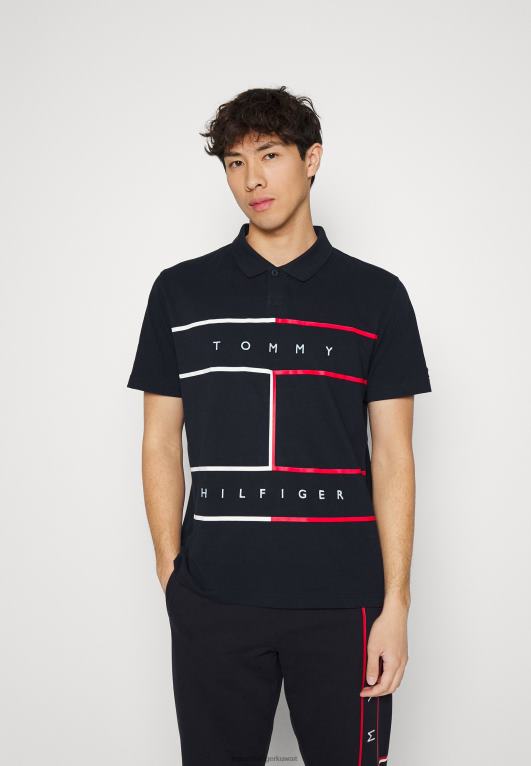 سماء الصحراء Tommy Hilfiger قميص بولو العلم الكبير 446445827