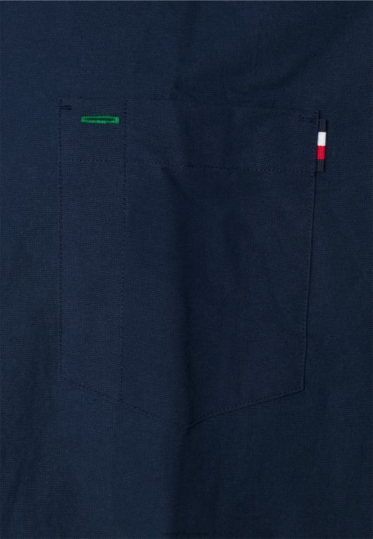 البحرية الكربونية Tommy Hilfiger قميص قميص أكسفورد الصلبة 446445829