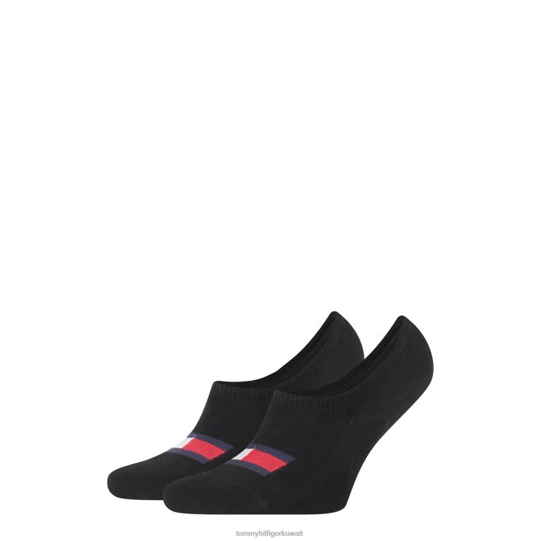 أسود Tommy Hilfiger عبوة من قطعتين من الجوارب ذات القصة العالية 44644583