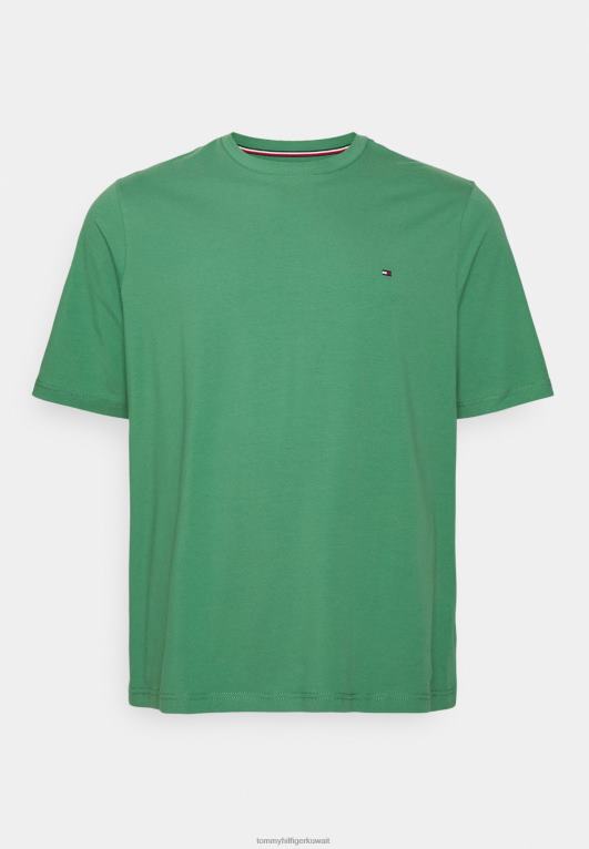 الأخضر المركزي Tommy Hilfiger تي شيرت أساسي قابل للتمدد 446445874