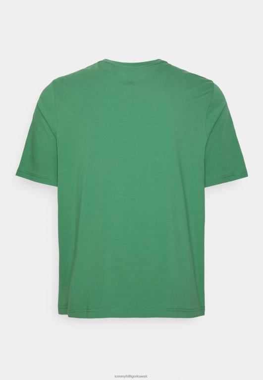 الأخضر المركزي Tommy Hilfiger تي شيرت أساسي قابل للتمدد 446445874