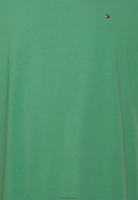 الأخضر المركزي Tommy Hilfiger تي شيرت أساسي قابل للتمدد 446445874