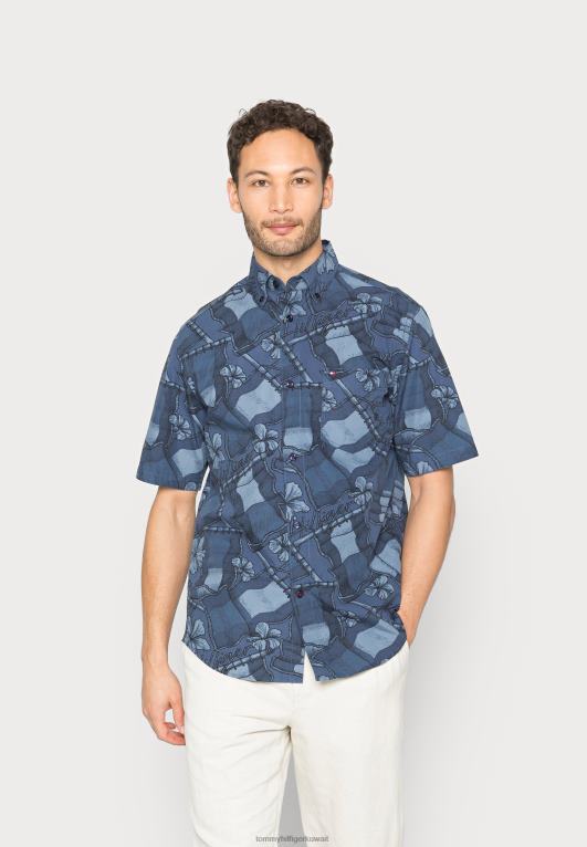 سماء الصحراء/متعددة Tommy Hilfiger قميص العلم المتموج عارضة 446445878