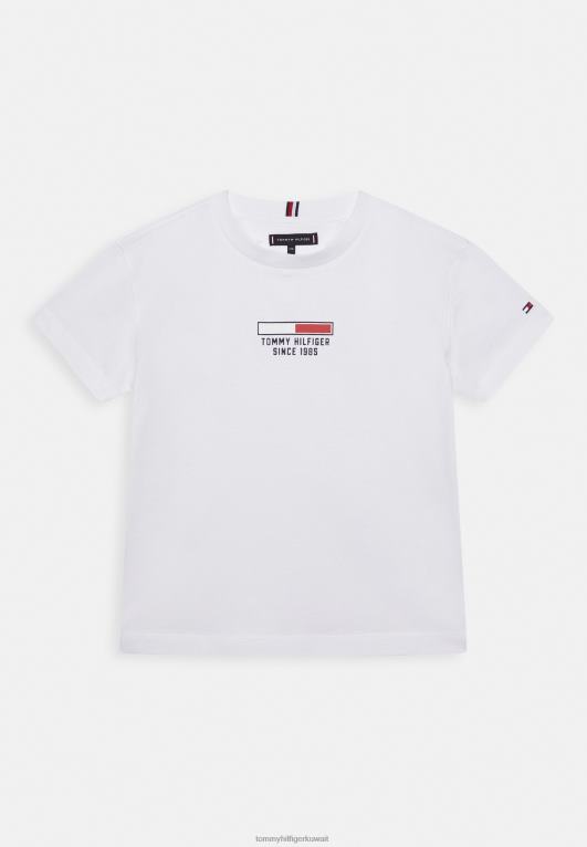 أبيض Tommy Hilfiger تيشيرت بطبعة شعار العلم 446445880