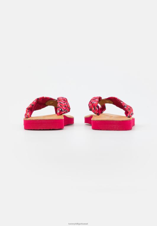 الجزيرة/الوردي Tommy Hilfiger صنادل شاطئ مسطحة بطباعة جغرافية 446445895