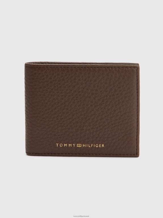 بني Tommy Hilfiger محفظة صغيرة لبطاقات الائتمان من الجلد الفاخر 44644593