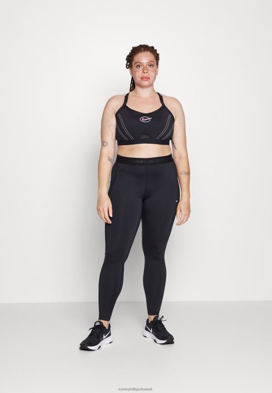 أسود Tommy Hilfiger طماق الشريط نغمي بالإضافة إلى حجم طماق 446445948