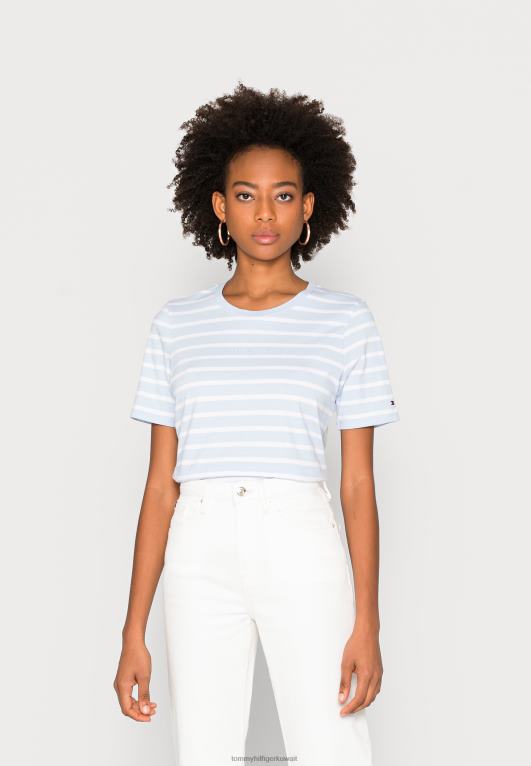 بريتون إس تي بي/بريزي بلو وايت Tommy Hilfiger تي شيرت بطباعة عادية 446445968