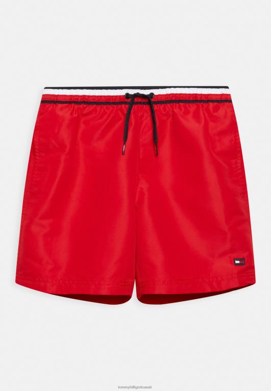 الأحمر الأساسي Tommy Hilfiger شورت سباحة برباط متوسط 446445986