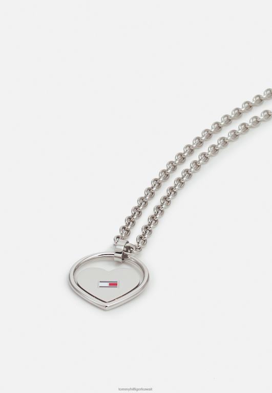 فضية اللون Tommy Hilfiger قلوب عائلة قلادة 446445992