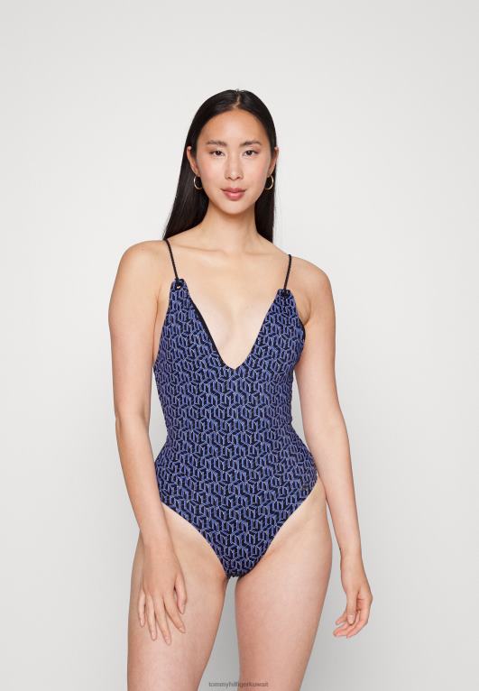 سماء الصحراء Tommy Hilfiger يغرق ملابس السباحة قطعة واحدة 446445997