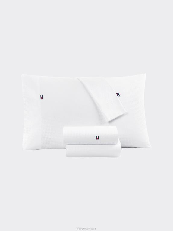 بيضاء مجردة Tommy Hilfiger مجموعة أوراق مجردة سرير مزدوج 446446