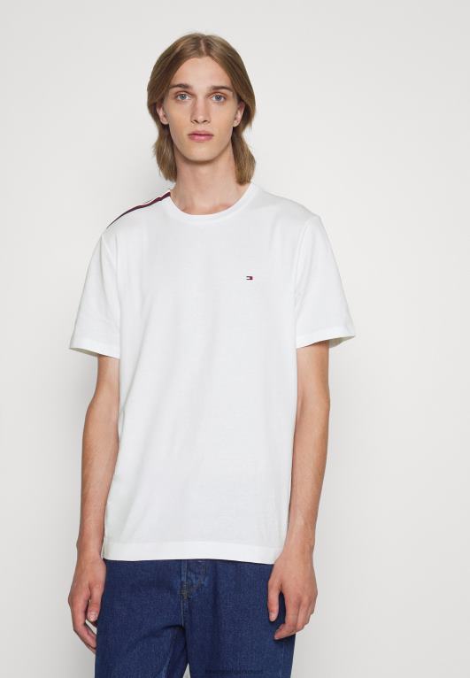 أبيض Tommy Hilfiger تي شيرت بطباعة شريطية 446446007