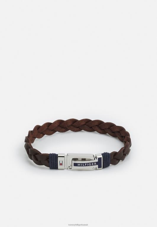 بني/فضي Tommy Hilfiger سوار مضفر مسطح 446446009