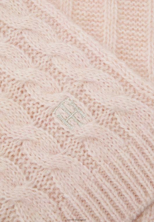 البني الداكن الوردي Tommy Hilfiger وشاح الكابل الخالد 446446011