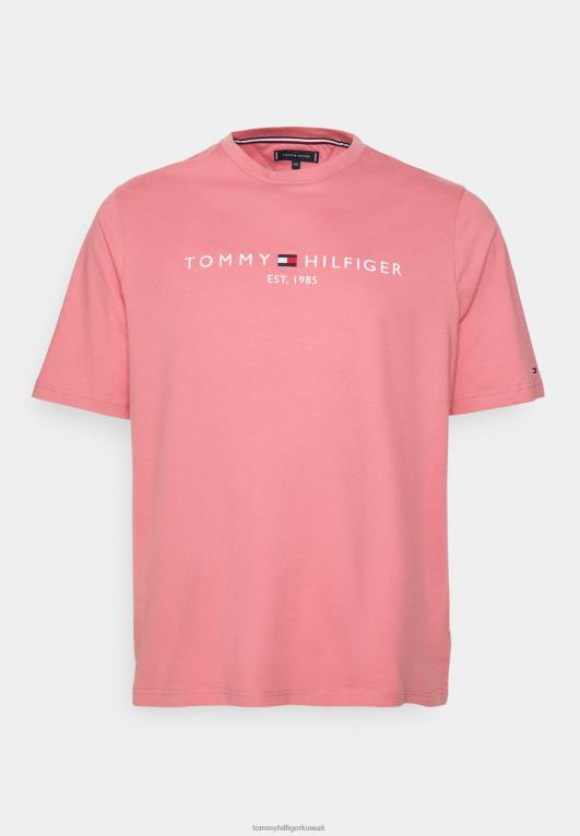 لون الكرز Tommy Hilfiger تيشيرت بطبعة شعار الماركة 446446024