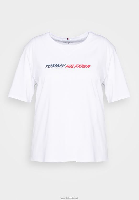 البصرية الأبيض Tommy Hilfiger تي شيرت بطبعة جرافيك 446446025