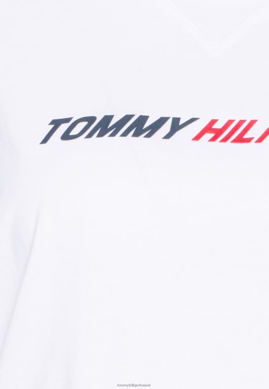 البصرية الأبيض Tommy Hilfiger تي شيرت بطبعة جرافيك 446446025
