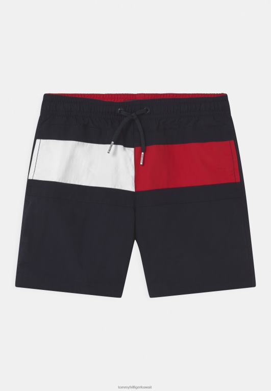 أزرق Tommy Hilfiger شورت سباحة برباط متوسط 446446048