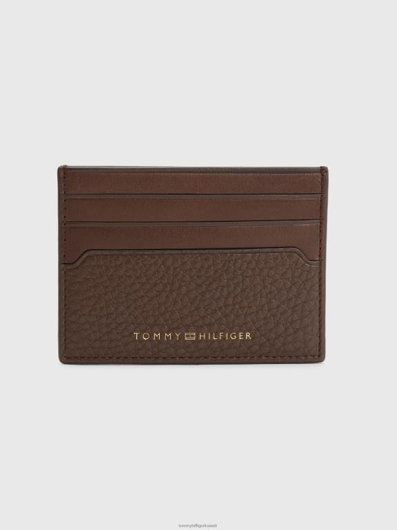 بني Tommy Hilfiger حامل بطاقات الائتمان من الجلد الفاخر 44644609