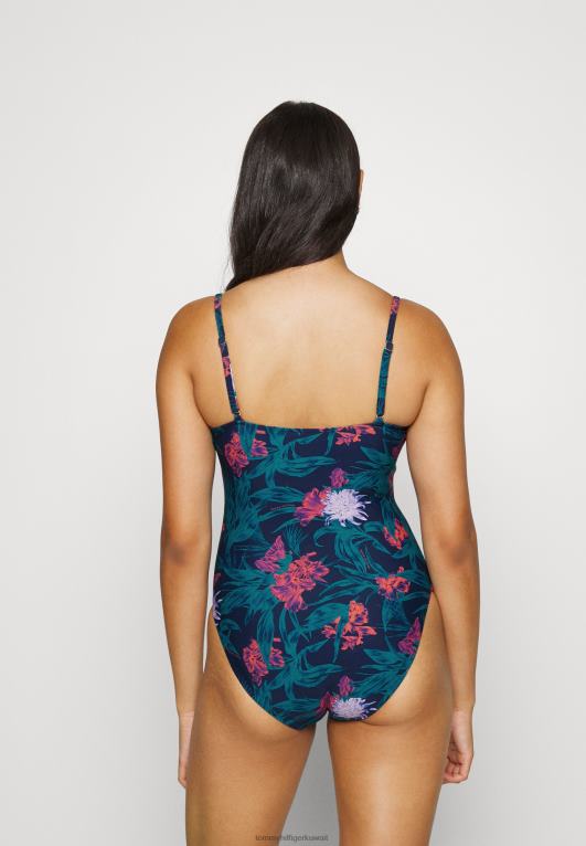 أزرق Tommy Hilfiger كوب مصبوب لملابس السباحة قطعة واحدة 446446097