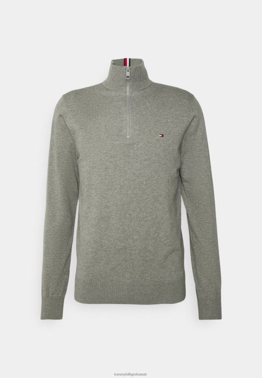 هيذر رمادي متوسط Tommy Hilfiger الرمز البريدي البلوز وهمية 446446100