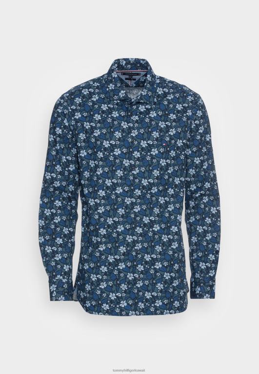 الأزرق الداكن Tommy Hilfiger قميص قميص مرن بطبعة زهور 446446101