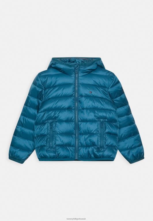 بنزين Tommy Hilfiger سترة مبطنة بغطاء للرأس بشريط 446446104