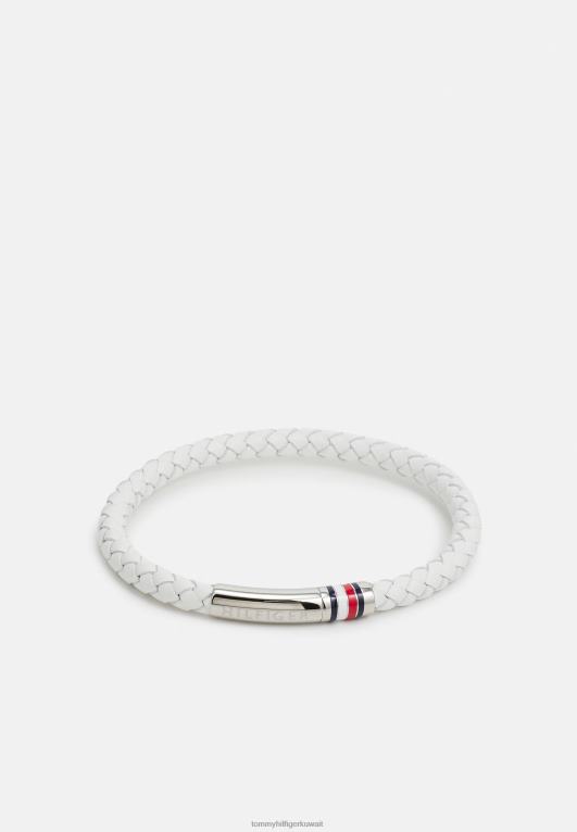 أبيض/فضي اللون Tommy Hilfiger سوار الأسرة جديلة 446446122