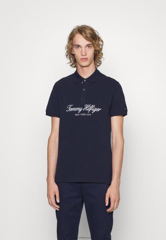 سماء الصحراء Tommy Hilfiger قميص بولو ذو علامة تجارية لوكس 446446125