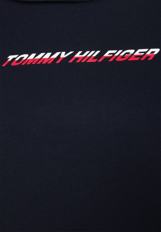 سماء الصحراء Tommy Hilfiger سويت شيرت بغطاء رأس برسومات جرافيكية وسحاب 446446164
