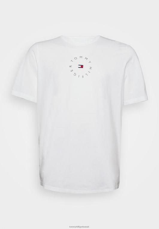 أبيض Tommy Hilfiger تي شيرت بطبعة جرافيك دائرية 446446174