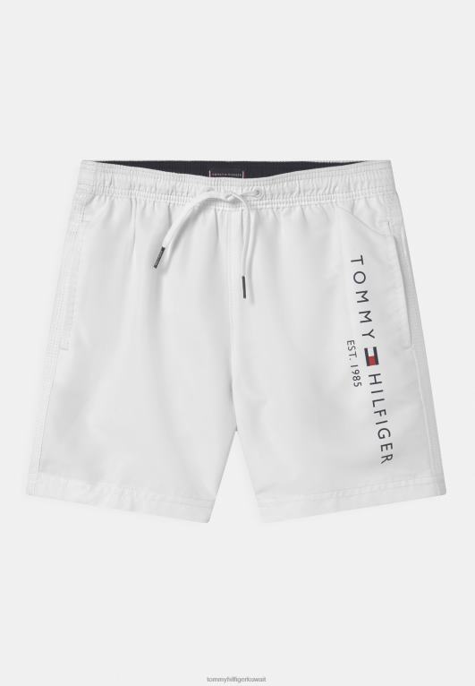 أبيض Tommy Hilfiger شورت سباحة برباط متوسط 446446182