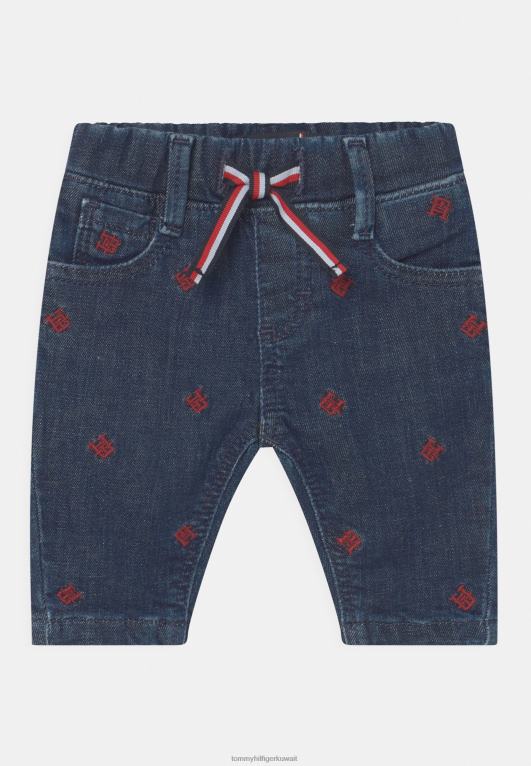أزرق Tommy Hilfiger بنطال جيجينغ على شكل مخلوق بيبي مونوغرام 446446207