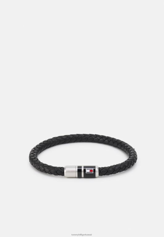 أسود Tommy Hilfiger سوار مضفر 446446221
