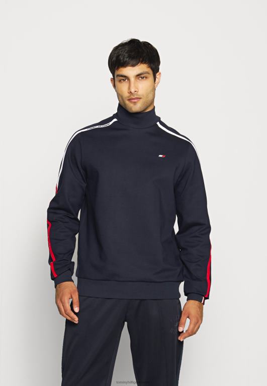 سماء الصحراء Tommy Hilfiger سترة صورة ظلية برقبة وهمية مزخرفة 446446226