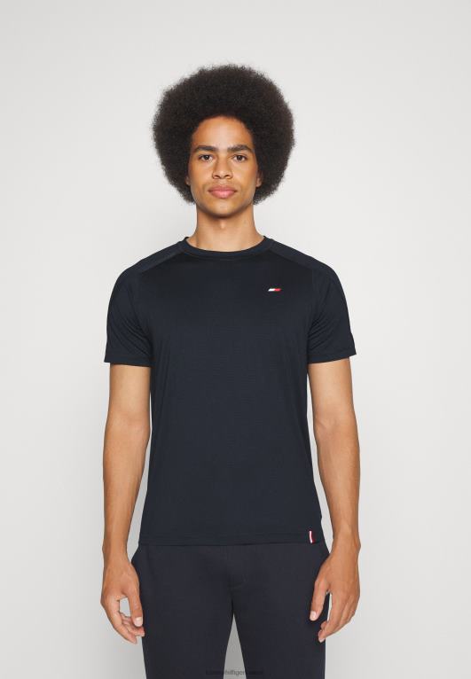 سماء الصحراء Tommy Hilfiger تقليم التدريب تي شيرت رياضي 446446240