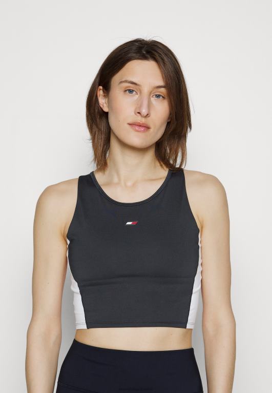 سماء الصحراء/الأحمر الأساسي Tommy Hilfiger تانك توب نحيف كتلة اللون 446446244